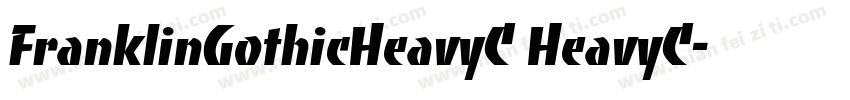 FranklinGothicHeavyC HeavyC字体转换